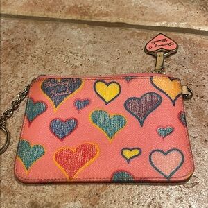 Dooney and Bourke Hearts Coin Purse Old Very Rare 5.5x4 in